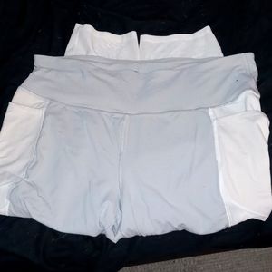 Avia Gray and White Active Wear Capris